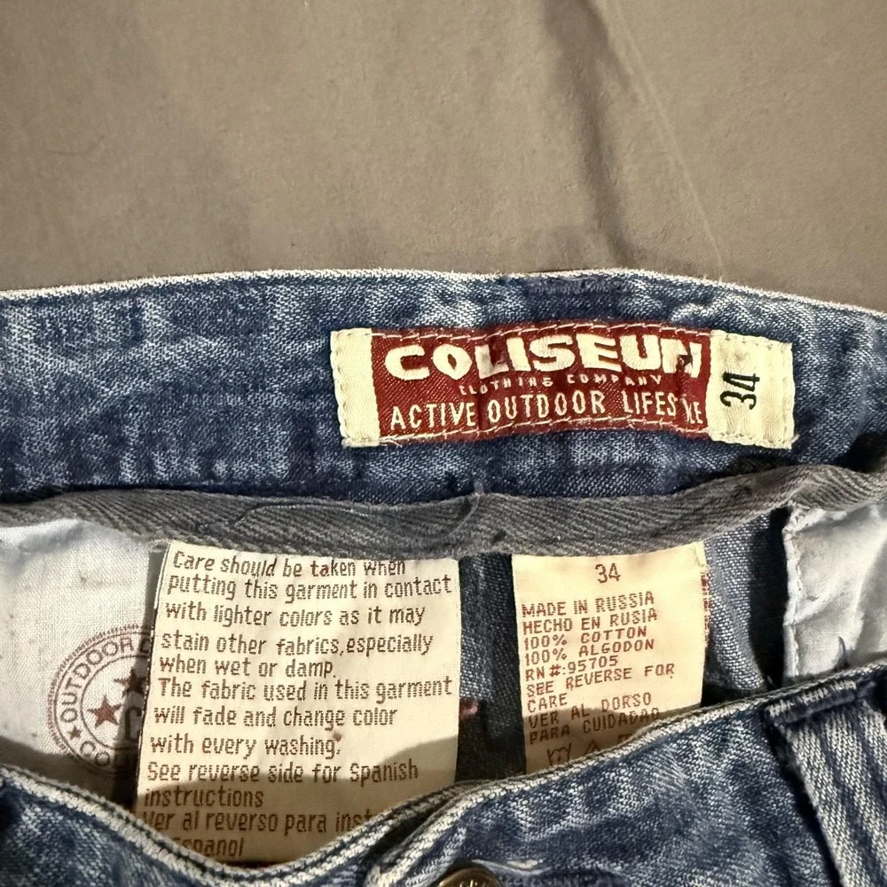 Coliseum Shorts Mens‎ 34 Blue Denim Cargo Relaxed Fit Pockets Summer Casual